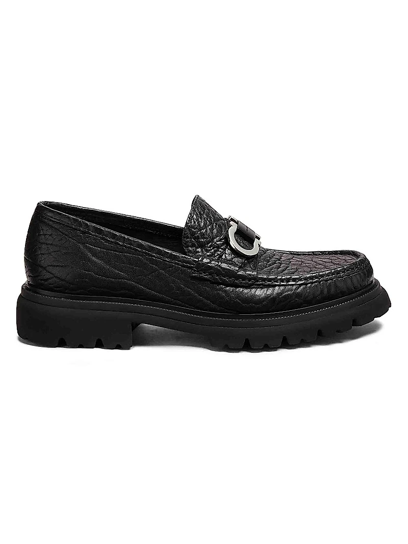 Cocoon Gancini Leather Lug-Sole Loafers