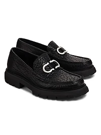 Cocoon Gancini Leather Lug-Sole Loafers
