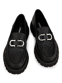 Cocoon Gancini Leather Lug-Sole Loafers