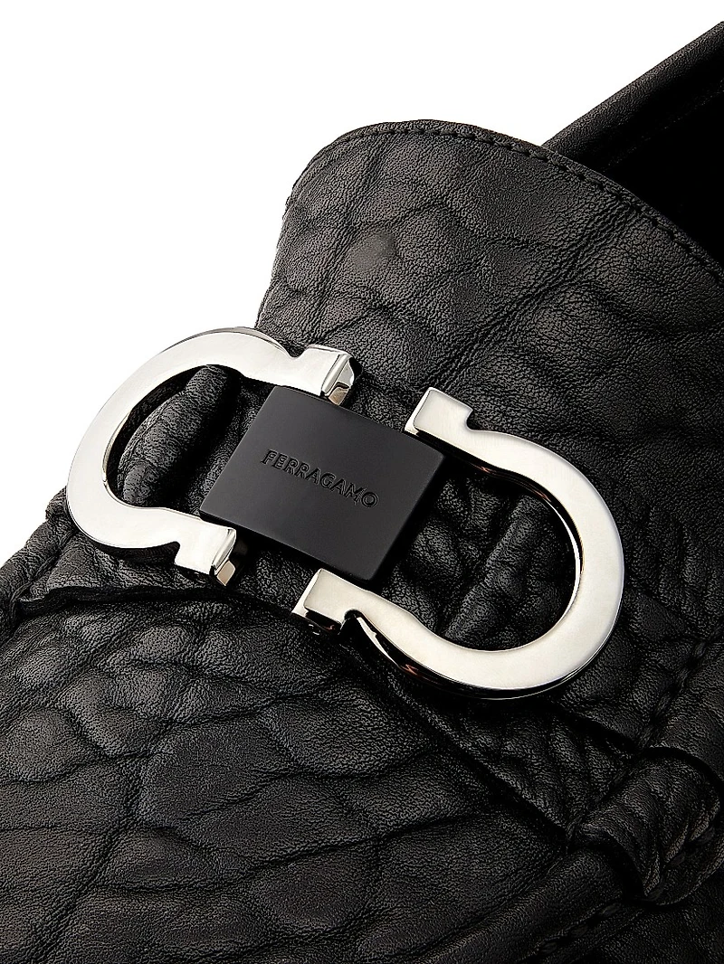 Cocoon Gancini Leather Lug-Sole Loafers