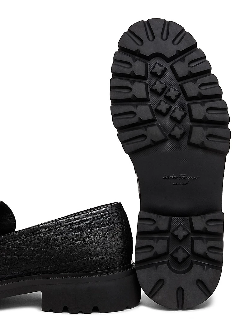 Cocoon Gancini Leather Lug-Sole Loafers