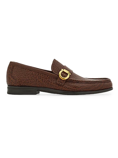 Caspian Grained Leather Loafers