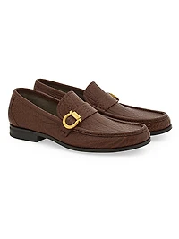 Caspian Grained Leather Loafers