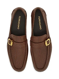 Caspian Grained Leather Loafers