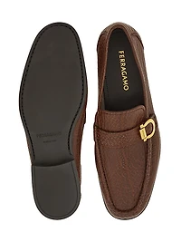Caspian Grained Leather Loafers