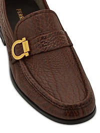 Caspian Grained Leather Loafers