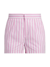 Theo Wide-Stripe Cotton Shorts
