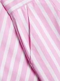 Theo Wide-Stripe Cotton Shorts