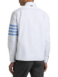 Pinstriped Poplin Straight-Fit Shirt