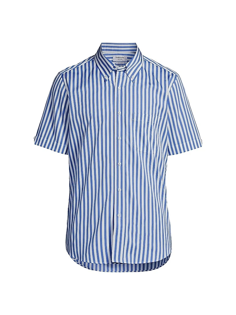 Awning Striped Poplin Button-Front Shirt