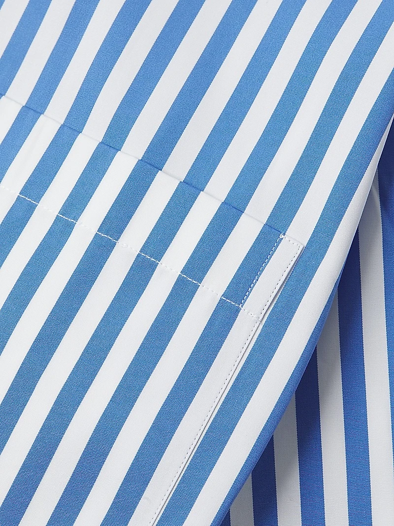 Awning Striped Poplin Button-Front Shirt