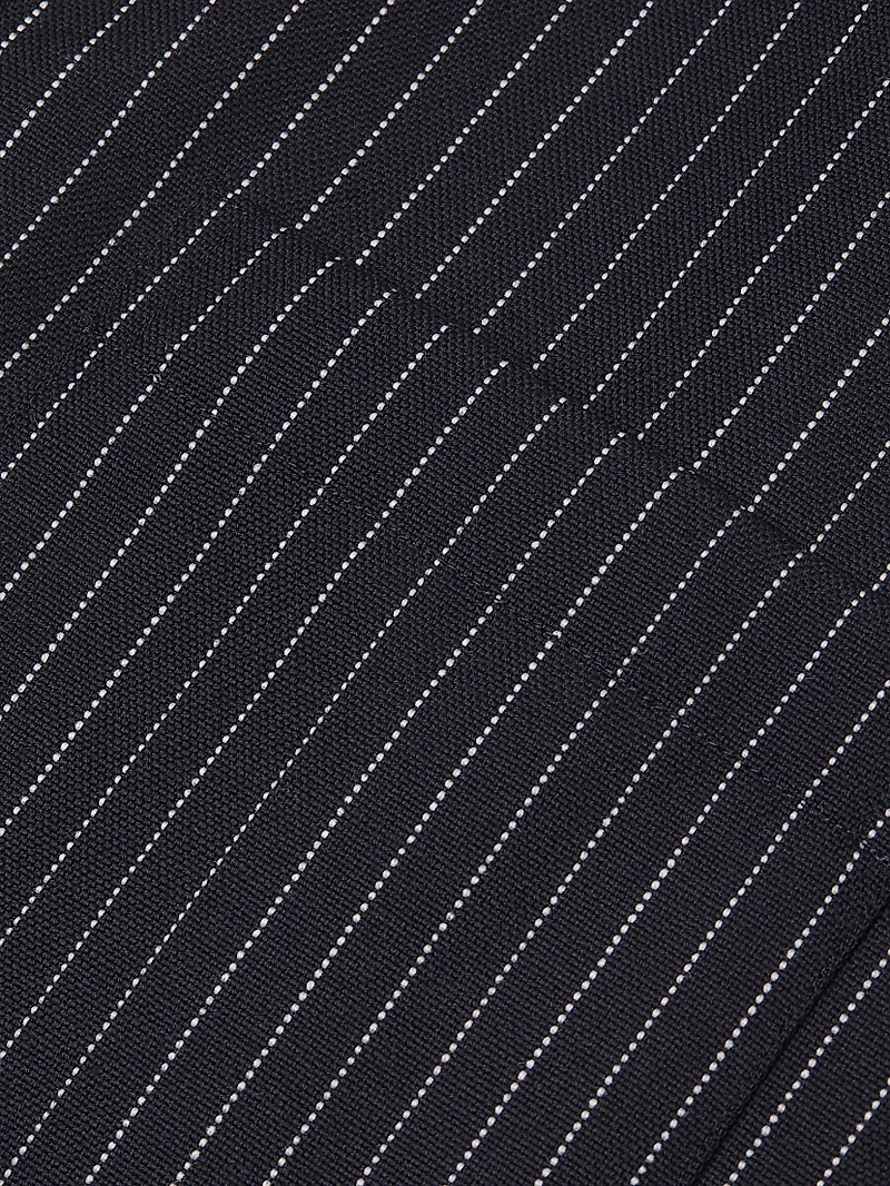 Pinstriped Wool Suiting Shirt