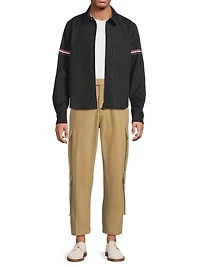 Pinstriped Wool Suiting Shirt