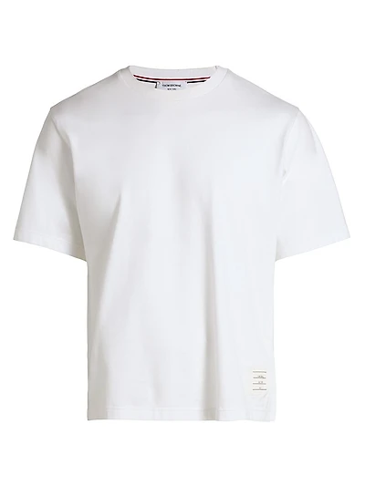 RWB Trim Oversized Cotton Crewneck T-Shirt