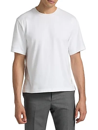 RWB Trim Oversized Cotton Crewneck T-Shirt