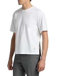 RWB Trim Oversized Cotton Crewneck T-Shirt