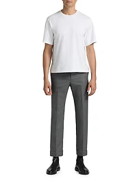 RWB Trim Oversized Cotton Crewneck T-Shirt
