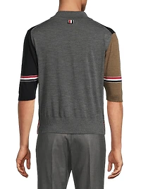 Fun Mix 4-Bar Wool Jersey Polo Shirt