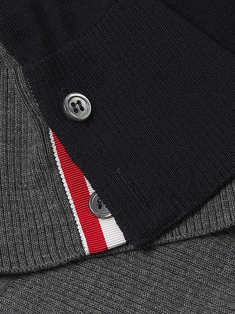Fun Mix 4-Bar Wool Jersey Polo Shirt