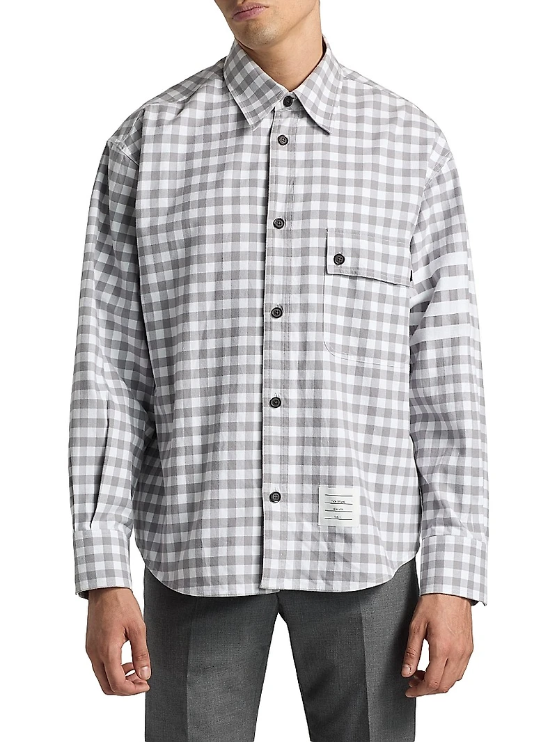 Gingham-Check Flannel Shirt
