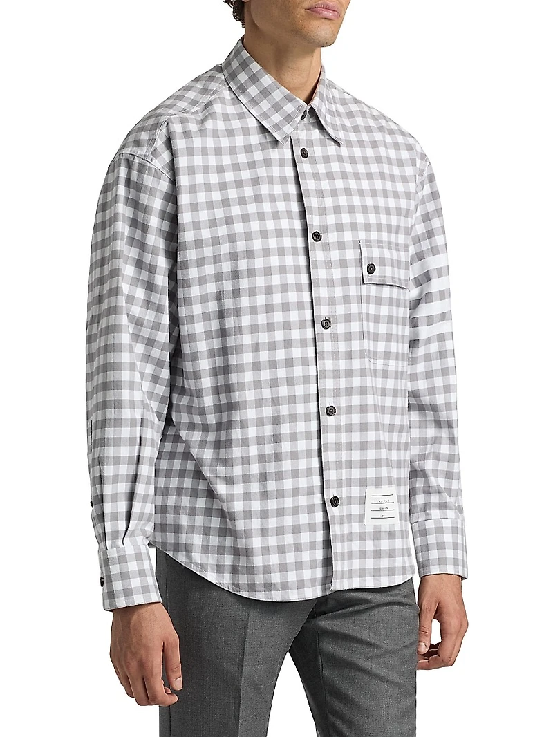 Gingham-Check Flannel Shirt