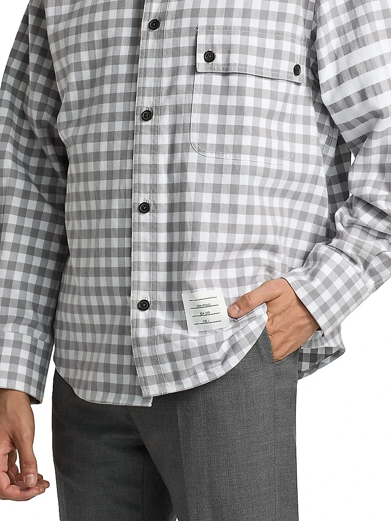 Gingham-Check Flannel Shirt