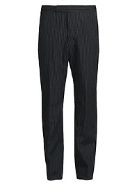 Fit-1 Backstrap Pinstriped Wool Trousers