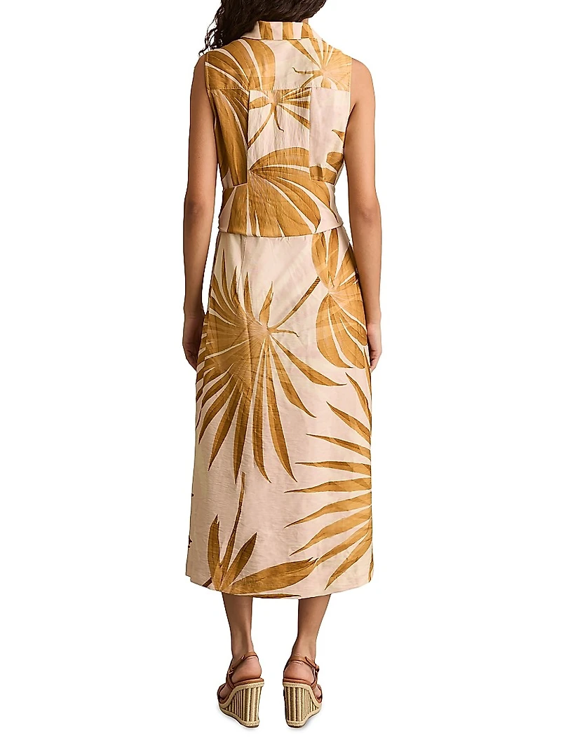 Morgan Palm Print Shirtdress