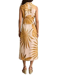 Morgan Palm Print Shirtdress