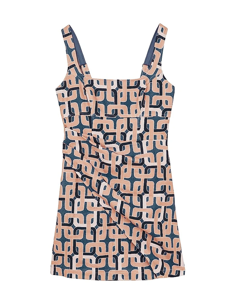 Simone Chain-Print Minidress