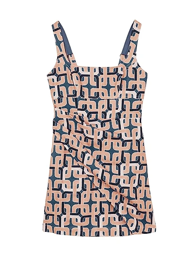 Simone Chain-Print Minidress