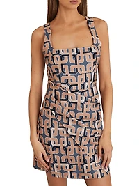Simone Chain-Print Minidress