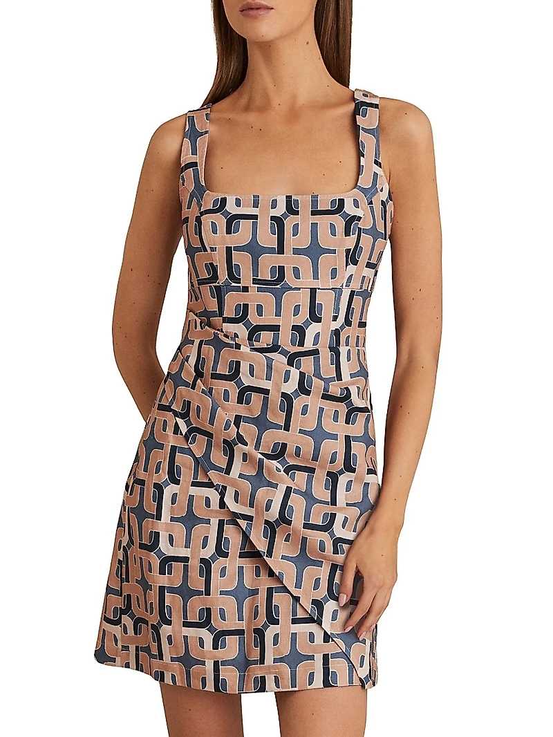 Simone Chain-Print Minidress