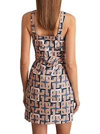 Simone Chain-Print Minidress