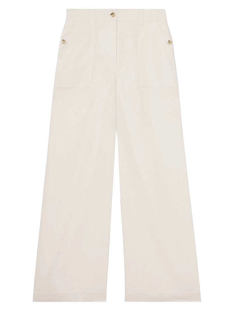 Ashby Linen Wide-Leg Trousers