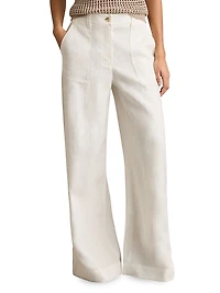 Ashby Linen Wide-Leg Trousers