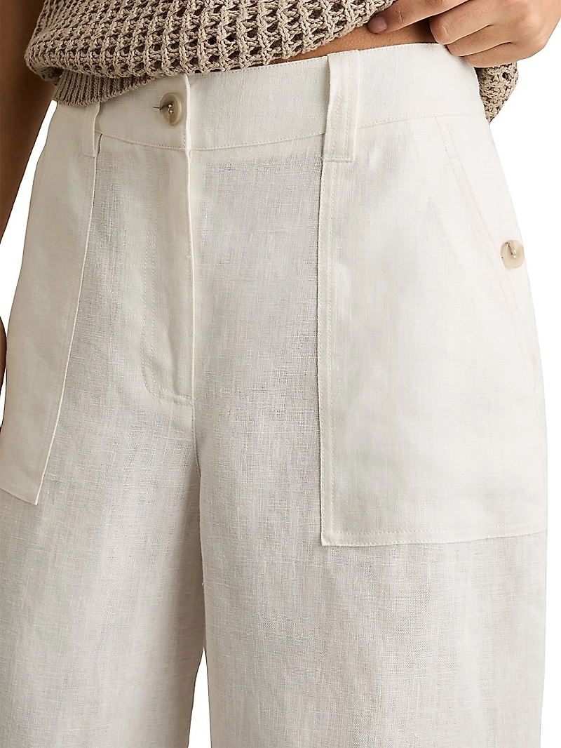 Ashby Linen Wide-Leg Trousers