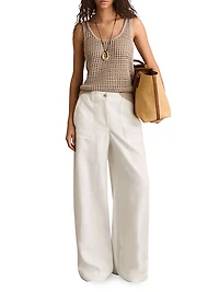 Ashby Linen Wide-Leg Trousers