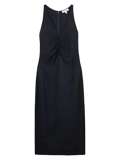 Pari V-Neck Midi Shift Dress