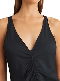 Pari V-Neck Midi Shift Dress