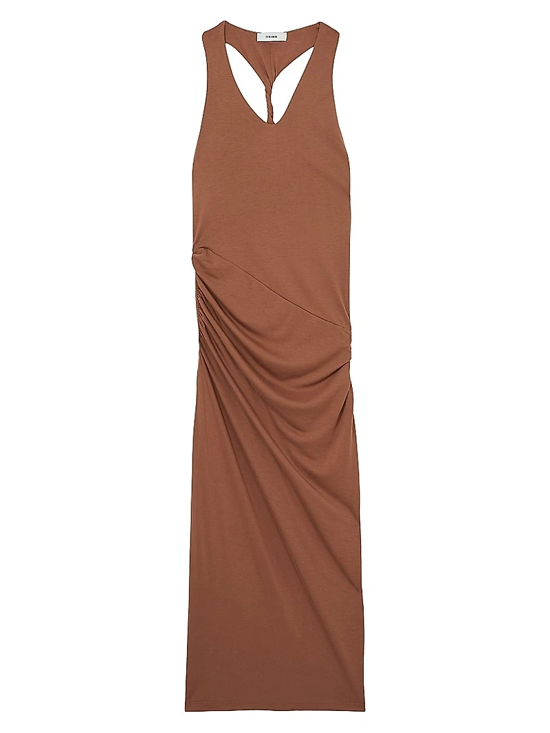 Ruched Jersey Midi-Dress
