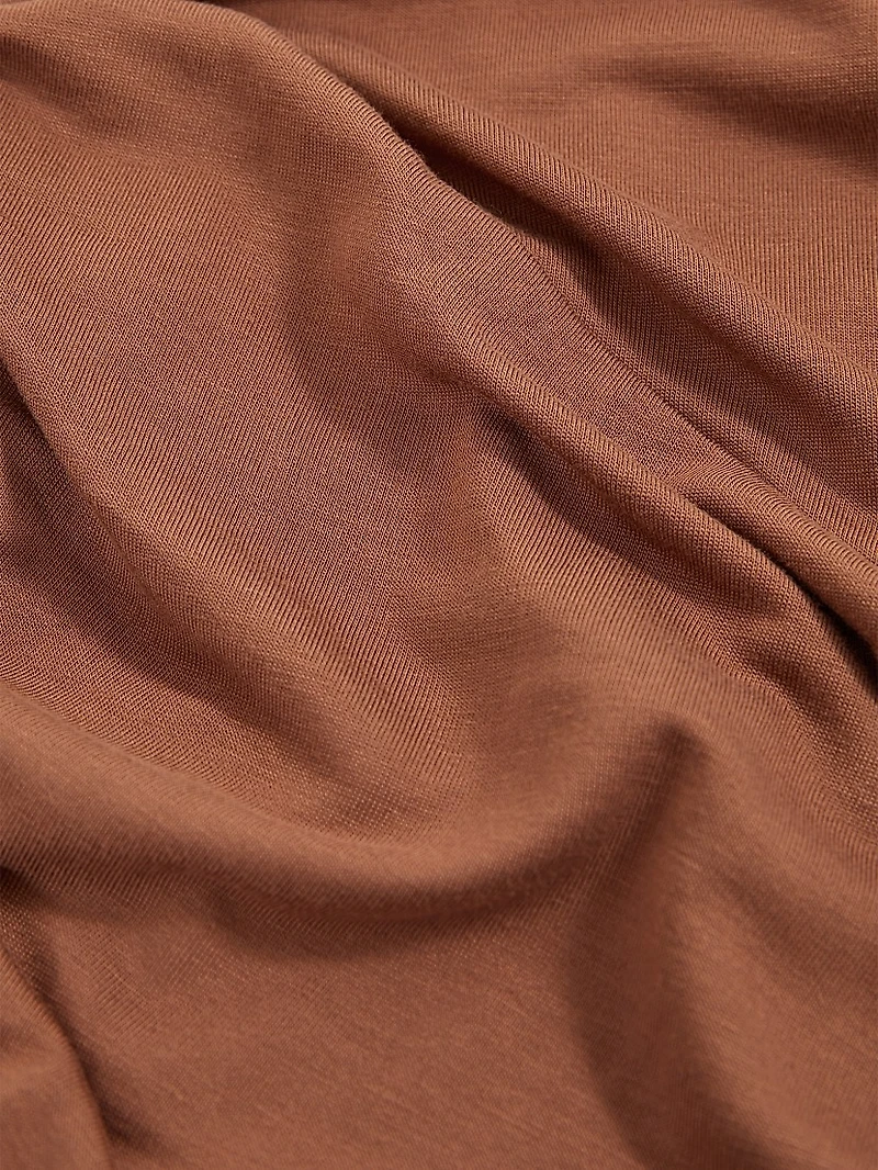 Ruched Jersey Midi-Dress