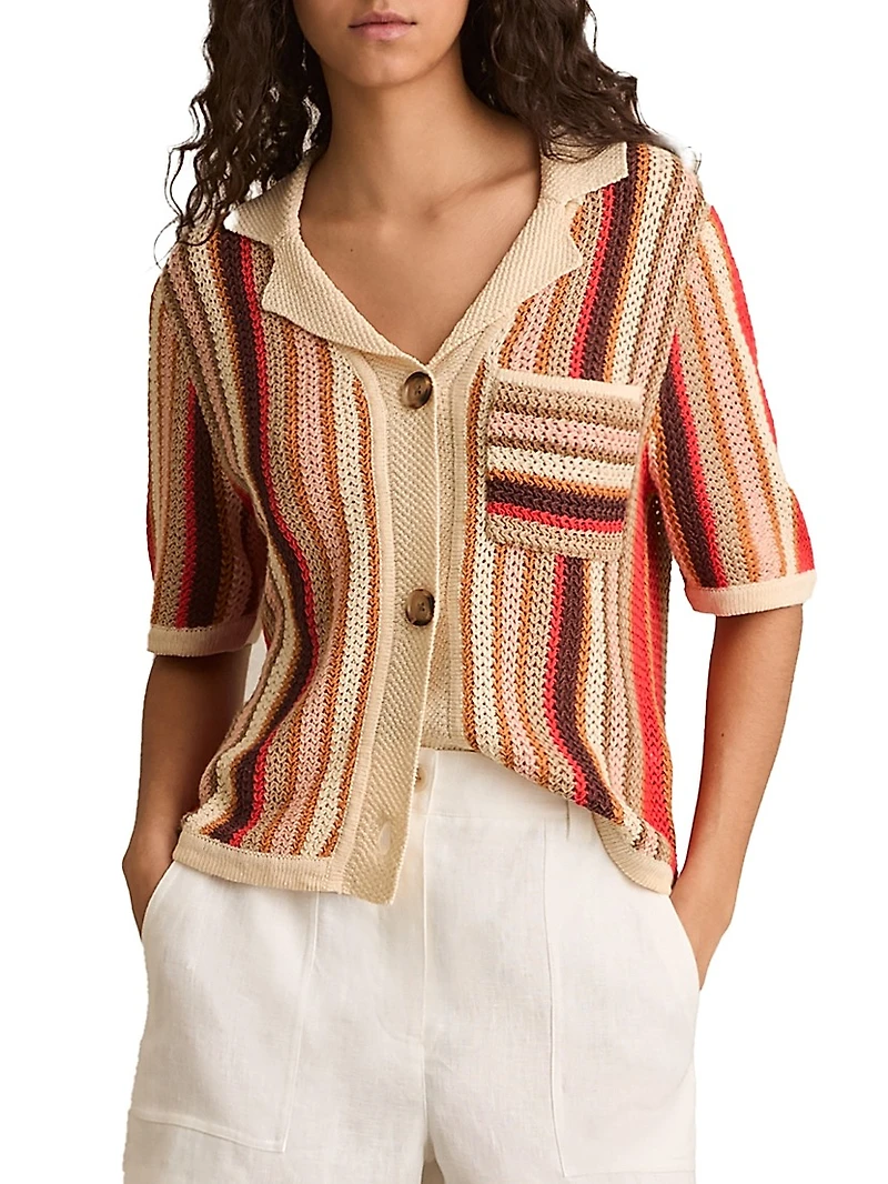 Candy Striped Polo Sweater