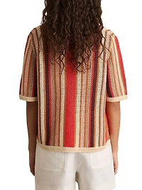 Candy Striped Polo Sweater