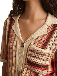 Candy Striped Polo Sweater