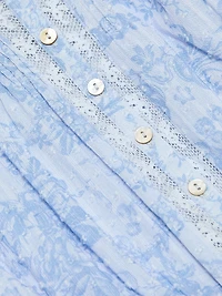 LoveShackFancy x Visit Savannah Calia Floral Lace-Trimmed Minidress