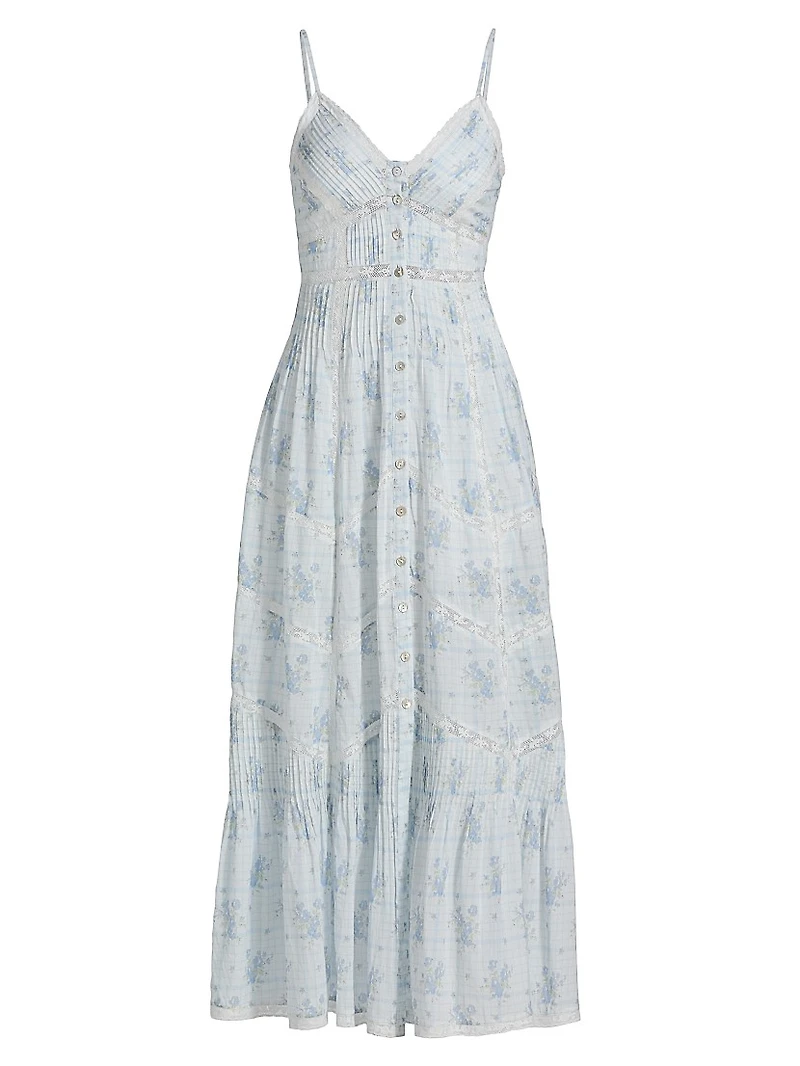 LoveShackFancy x Visit Savannah Esilda Floral Printed Midi-Dress