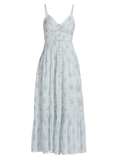 LoveShackFancy x Visit Savannah Esilda Floral Printed Midi-Dress