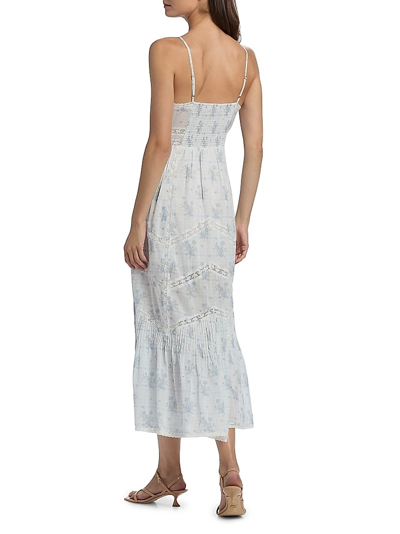 LoveShackFancy x Visit Savannah Esilda Floral Printed Midi-Dress