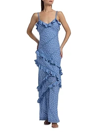 LoveShackFancy x Visit Savannah Nocelle Ruffled Maxi Dress